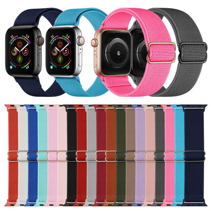 Polyester Nylon Watch Band For Apple Watch Ultra 49mm&Watch Ultra 2 49mm / Series 9&8&7 45mm / SE 3&SE 2&6&SE&5&4 44mm / 3&2&1 42mm(Watermelon Red) - Watch Bands by buy2fix | Online Shopping UK | buy2fix