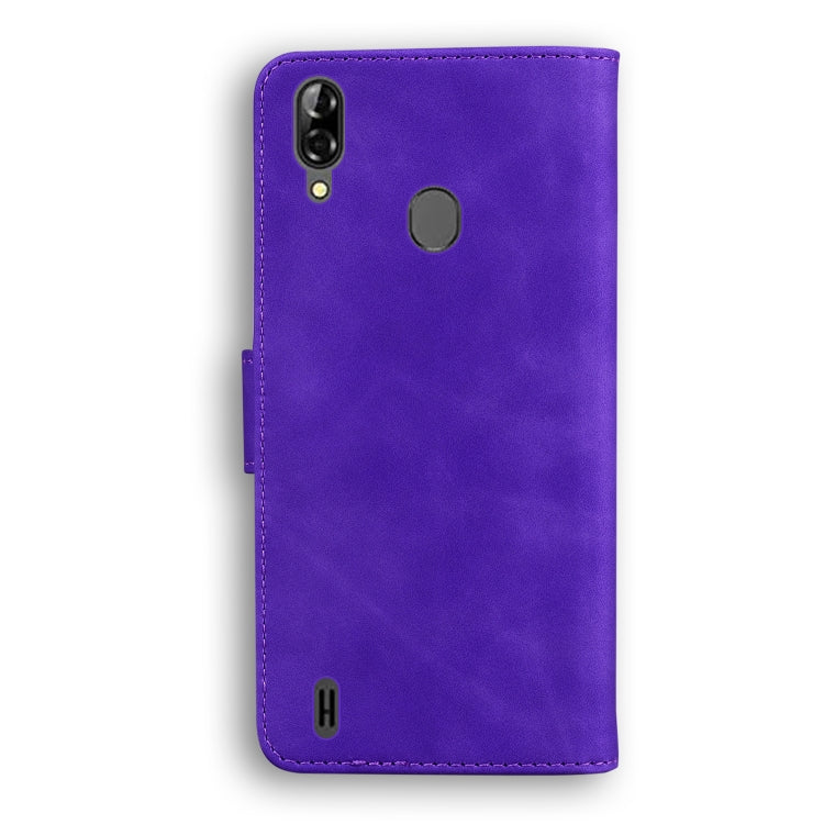 For Blackview A60 Pro Skin Feel Pure Color Flip Leather Phone Case(Purple) - More Brand by buy2fix | Online Shopping UK | buy2fix