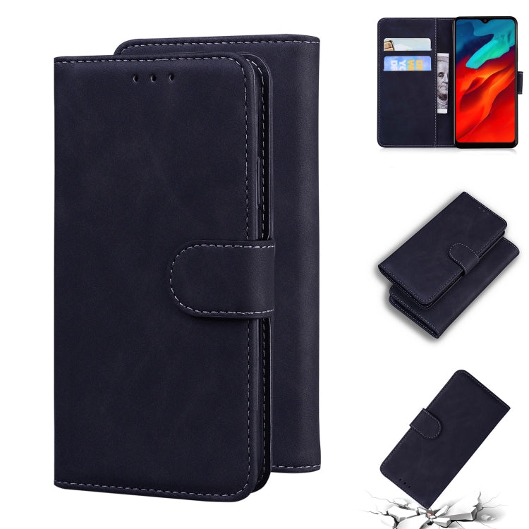 For Blackview A80 Pro Skin Feel Pure Color Flip Leather Phone Case(Black) - More Brand by buy2fix | Online Shopping UK | buy2fix