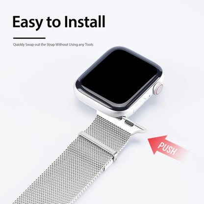 DUX DUCIS Milanese Watchband For Apple Watch Series 9&8&7 45mm / SE 3&SE 2&6&SE&5&4 44mm / 3&2&1 42mm(Silver) - Watch Bands by DUX DUCIS | Online Shopping UK | buy2fix