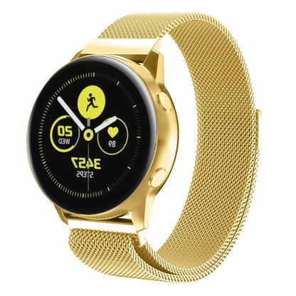 For Galaxy Watch Active Milanese Watch Band(Golden) - Watch Bands by buy2fix | Online Shopping UK | buy2fix