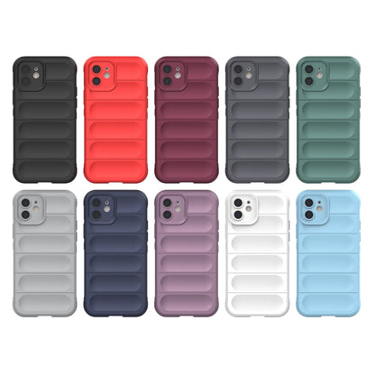 For iPhone 12 Magic Shield TPU + Flannel Phone Case(Light Blue) - iPhone 12 / 12 Pro Cases by buy2fix | Online Shopping UK | buy2fix