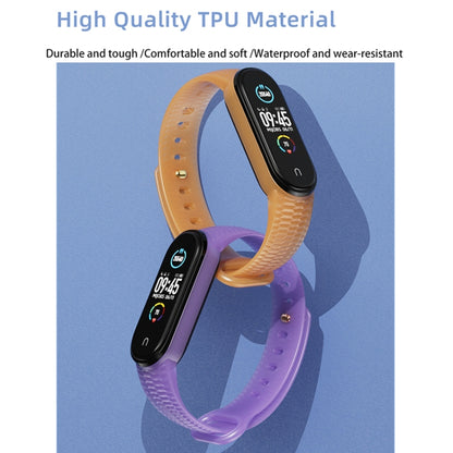 For Xiaomi Mi Band 5/6/7 Mijobs Solid Color Honeycomb Silicone Watch Band(Taro Purple) - Watch Bands by MIJOBS | Online Shopping UK | buy2fix