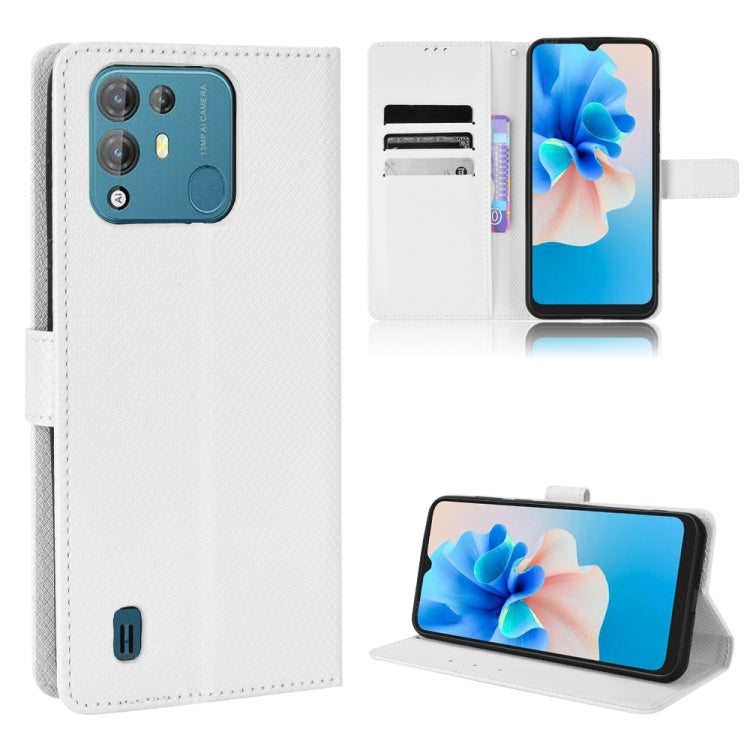 For Blackview A55 Pro Diamond Texture Leather Phone Case(White) - More Brand by buy2fix | Online Shopping UK | buy2fix