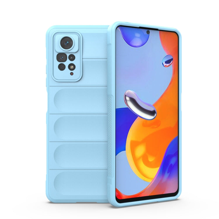 For Xiaomi Redmi Note 11 Pro International Magic Shield TPU + Flannel Phone Case(Light Blue) - Xiaomi Cases by buy2fix | Online Shopping UK | buy2fix