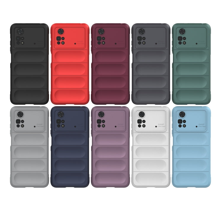 For Xiaomi Poco M4 Pro 4G Magic Shield TPU + Flannel Phone Case(Grey) - Xiaomi Cases by buy2fix | Online Shopping UK | buy2fix