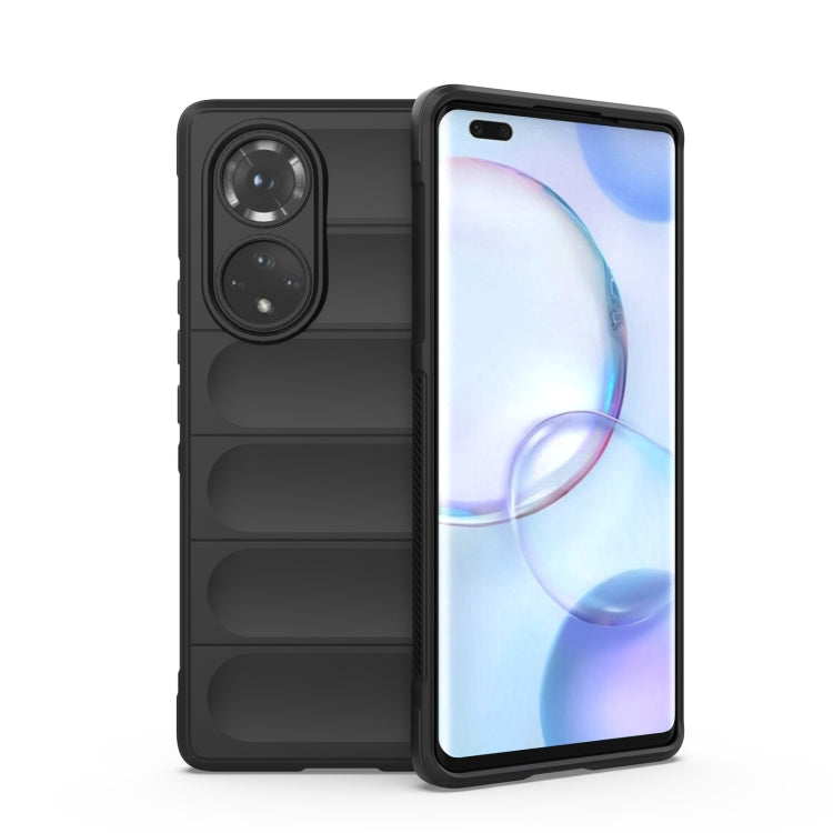 For Huawei Nova 9 Pro/Honor 50 Pro Magic Shield TPU + Flannel Phone Case(Black) - Huawei Cases by buy2fix | Online Shopping UK | buy2fix