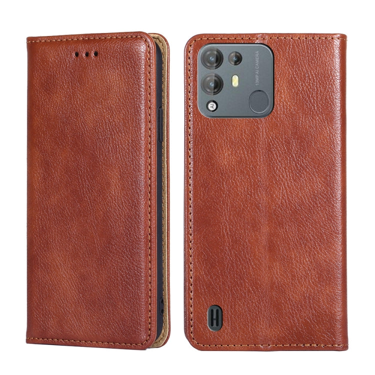 For Blackview A55 Pro Pure Color Magnetic Leather Phone Case(Brown) - More Brand by buy2fix | Online Shopping UK | buy2fix