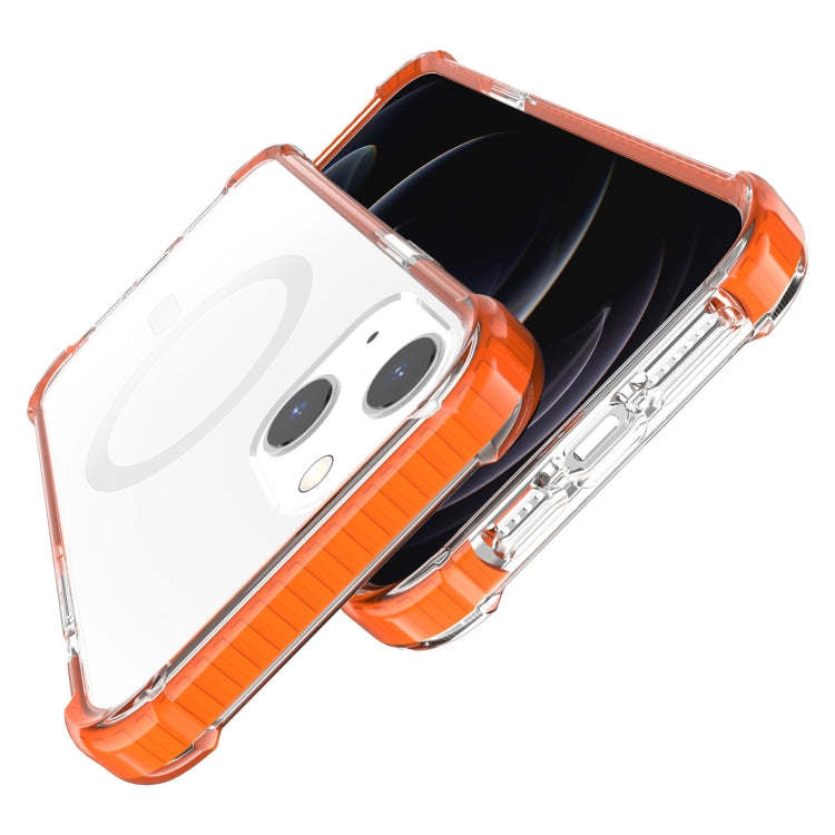 For iPhone 13 Magsafe Magnetic Acrylic Shockproof Phone Case(Orange) - iPhone 13 Cases by buy2fix | Online Shopping UK | buy2fix