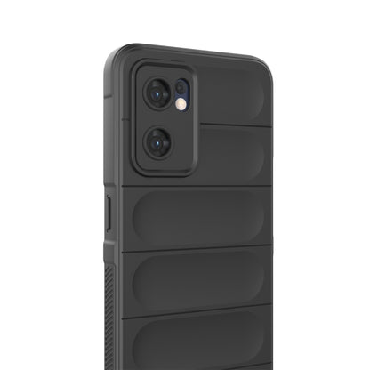 For OPPO Reno7 5G Global / Find X5 Lite Magic Shield TPU + Flannel Phone Case(Dark Blue) - OPPO Cases by buy2fix | Online Shopping UK | buy2fix