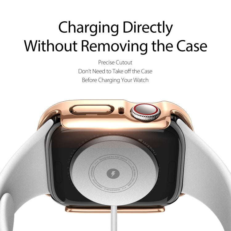 DUX DUCIS Electroplated PC Watch Case For Apple Watch Series 9 / 8 / 7 45mm(Rose Gold) - Watch Cases by DUX DUCIS | Online Shopping UK | buy2fix