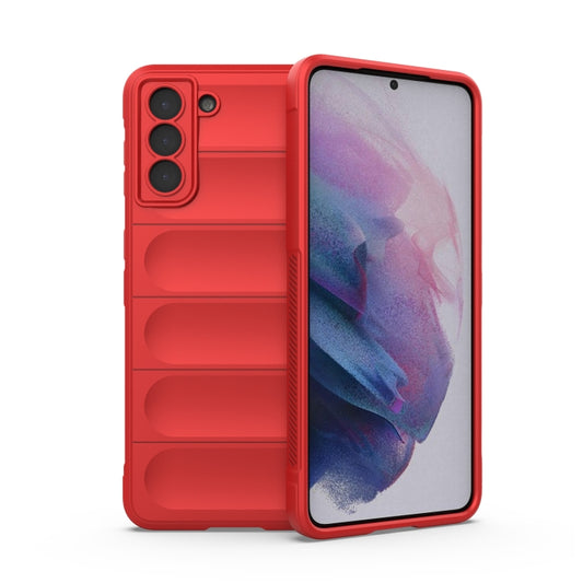 For Samsung Galaxy S21+ 5G Magic Shield TPU + Flannel Phone Case(Red) - Galaxy S21+ 5G Cases by buy2fix | Online Shopping UK | buy2fix