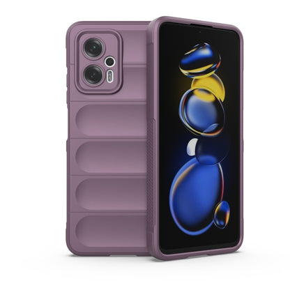 For Xiaomi Redmi Note 11T Pro Magic Shield TPU + Flannel Phone Case(Purple) - Xiaomi Cases by buy2fix | Online Shopping UK | buy2fix