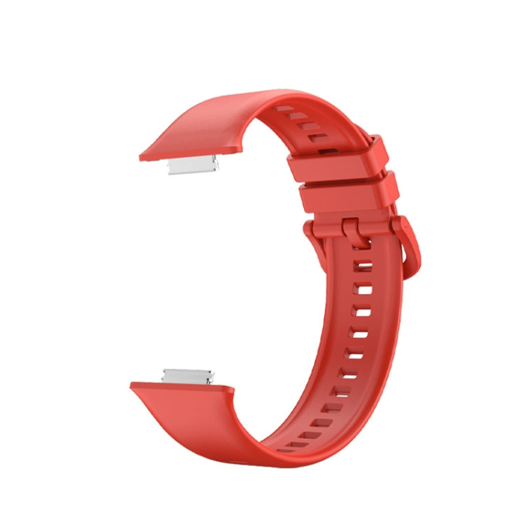 For Huawei Watch Fit 2 Solid Color Silicone Watch Band(Red) - Watch Bands by buy2fix | Online Shopping UK | buy2fix