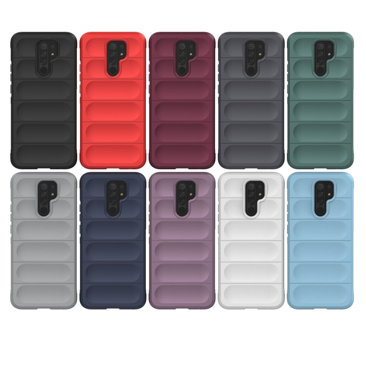 For Xiaomi Redmi 9 Magic Shield TPU + Flannel Phone Case(Green) - Xiaomi Cases by buy2fix | Online Shopping UK | buy2fix