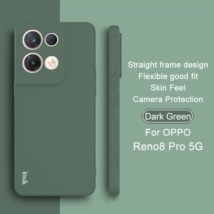 For OPPO Reno8 Pro 5G IMAK UC-4 Series Straight Edge TPU Soft Protective Case(Dark Green) - OPPO Cases by imak | Online Shopping UK | buy2fix