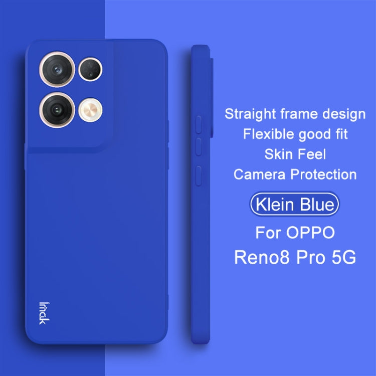 For OPPO Reno8 Pro 5G IMAK UC-4 Series Straight Edge TPU Soft Protective Case(Klein Blue) - OPPO Cases by imak | Online Shopping UK | buy2fix