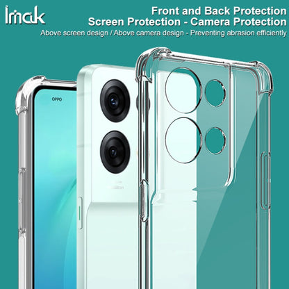 For OPPO Reno8 Pro+ 5G / Reno8 Pro 5G Global IMAK All-inclusive Shockproof Airbag TPU Case with Screen Protector (Transparent Black) - OPPO Cases by imak | Online Shopping UK | buy2fix