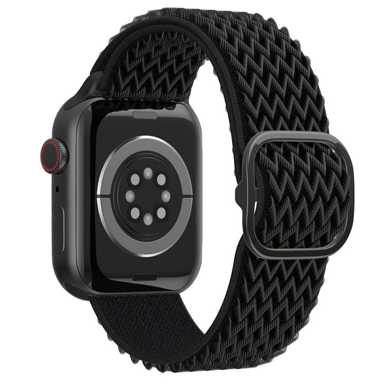 Wave Nylon Watch Band For Apple Watch Ultra 49mm&Watch Ultra 2 49mm / Series 9&8&7 45mm / SE 3&SE 2&6&SE&5&4 44mm / 3&2&1 42mm(Black) - Watch Bands by buy2fix | Online Shopping UK | buy2fix