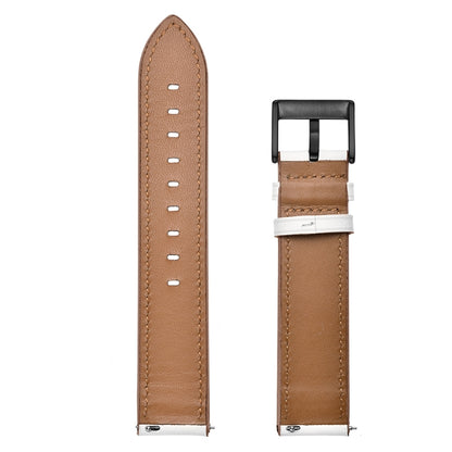 For Honor Watch GS 3 22mm Cowhide Leather Sewing Thread Watch Band(White) - Watch Bands by buy2fix | Online Shopping UK | buy2fix