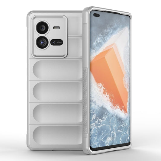 For vivo iQOO 10 Pro 5G Magic Shield TPU + Flannel Phone Case(White) - vivo Cases by buy2fix | Online Shopping UK | buy2fix