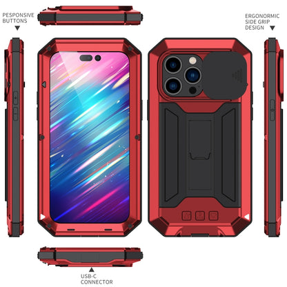 For iPhone 14 Pro Max R-JUST Shockproof Life Waterproof Dust-proof Case (Red) - iPhone 14 Pro Max Cases by R-JUST | Online Shopping UK | buy2fix