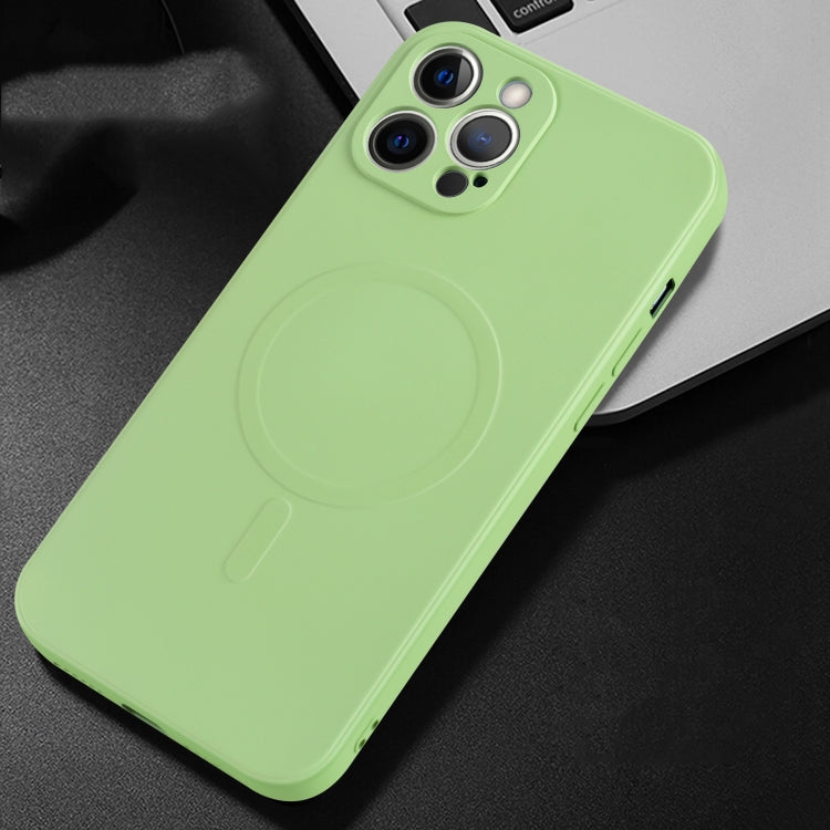 For iPhone 14 Pro Max Liquid Silicone Full Coverage Magsafe Phone Case (Green) - iPhone 14 Pro Max Cases by buy2fix | Online Shopping UK | buy2fix