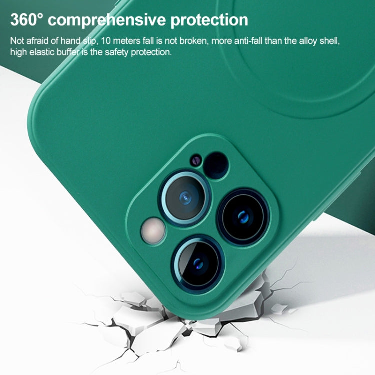 For iPhone 14 Pro Max Liquid Silicone Full Coverage Magsafe Phone Case (Green) - iPhone 14 Pro Max Cases by buy2fix | Online Shopping UK | buy2fix