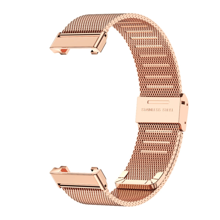 For Xiaomi Mi Band 7 Pro Mijobs Milan Buckle Stainless Steel Watch Band(Rose Gold) - Watch Bands by MIJOBS | Online Shopping UK | buy2fix