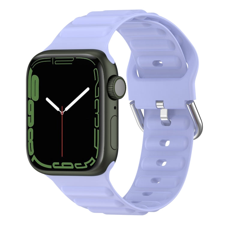 Ocean Ripple Watch Band For Apple Watch Series 8&7 45mm / SE 2&6&SE&5&4 44mm(Lilac) - Watch Bands by buy2fix | Online Shopping UK | buy2fix