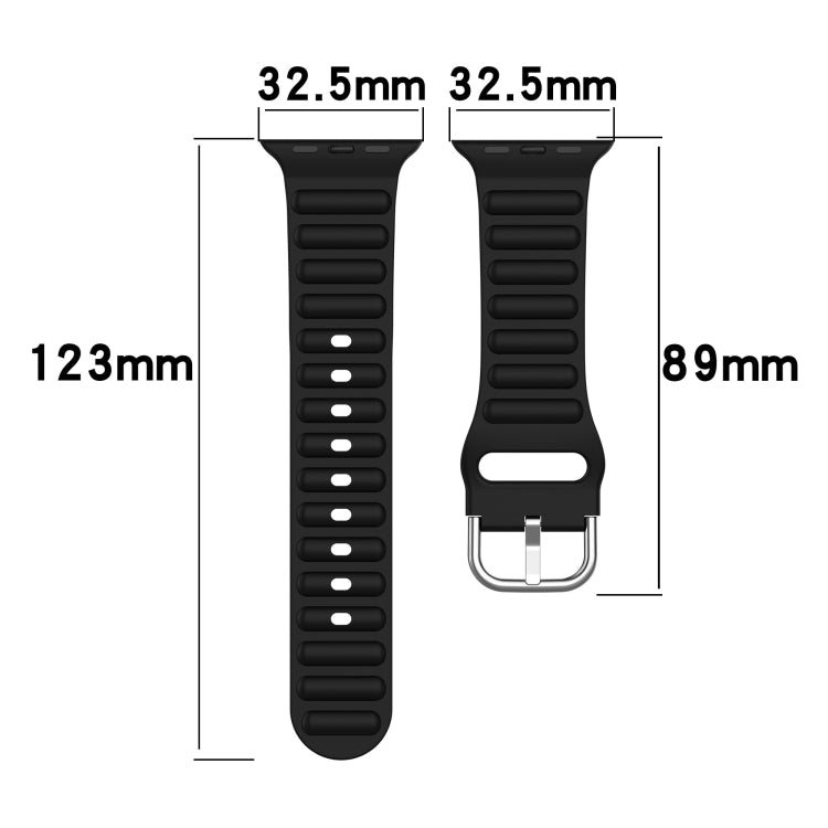 Ocean Ripple Watch Band For Apple Watch Series 8&7 41mm / SE 2&6&SE&5&4 40mm(Light Pink) - Watch Bands by buy2fix | Online Shopping UK | buy2fix