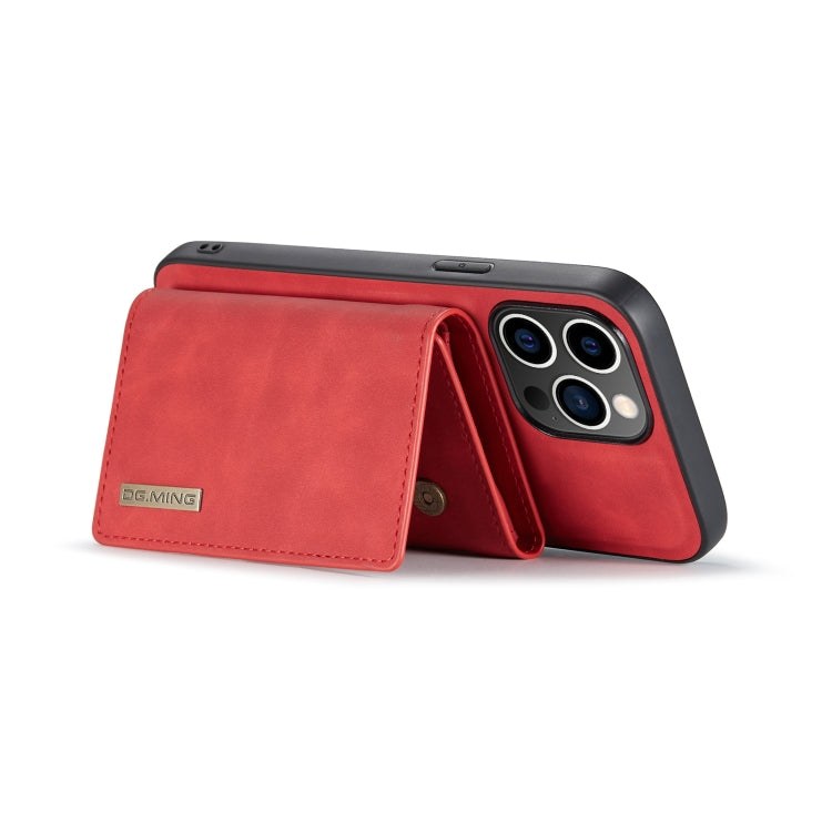 For iPhone 14 Pro DG.MING M1 Series 3-Fold Multi Card Wallet Leather Case(Red) - iPhone 14 Pro Cases by DG.MING | Online Shopping UK | buy2fix