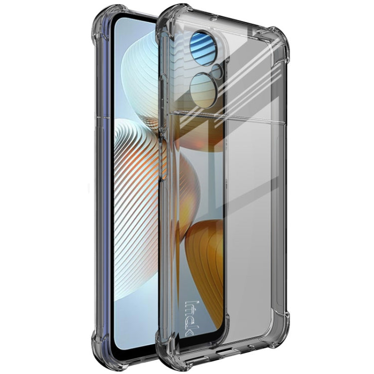 For Xiaomi Poco M4 5G imak Shockproof Airbag TPU Phone Case(Transparent Black) - Xiaomi Cases by imak | Online Shopping UK | buy2fix