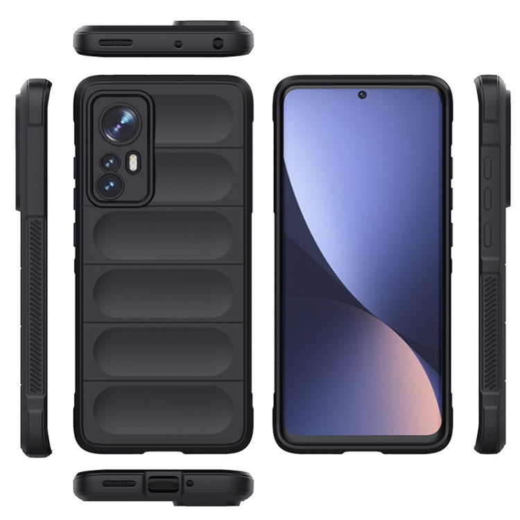 For Xiaomi 12 Magic Shield TPU + Flannel Phone Case(Dark Blue) - Xiaomi Cases by buy2fix | Online Shopping UK | buy2fix