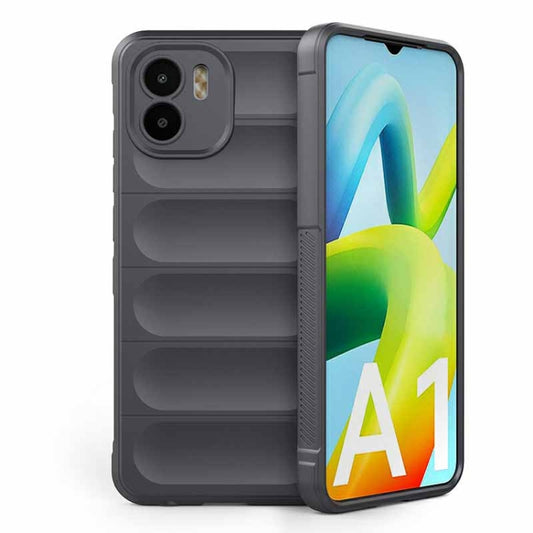 For Xiaomi Redmi A1 4G Global Magic Shield TPU + Flannel Phone Case(Dark Grey) - Xiaomi Cases by buy2fix | Online Shopping UK | buy2fix