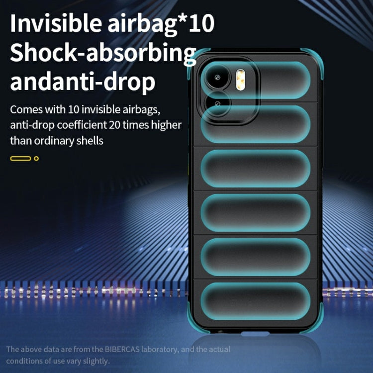 For Xiaomi Redmi A1 4G Global Magic Shield TPU + Flannel Phone Case(Dark Grey) - Xiaomi Cases by buy2fix | Online Shopping UK | buy2fix