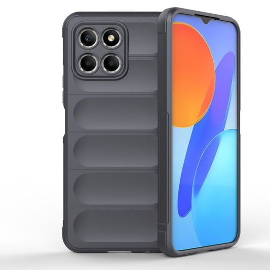 For Honor 8X 5G Magic Shield TPU + Flannel Phone Case(Dark Grey) - Honor Cases by buy2fix | Online Shopping UK | buy2fix