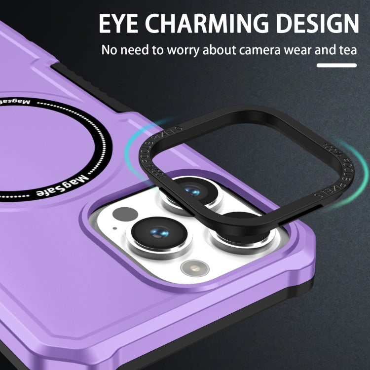 For iPhone 14 MagSafe Shockproof Armor Phone Case(Purple) - iPhone 14 Cases by buy2fix | Online Shopping UK | buy2fix