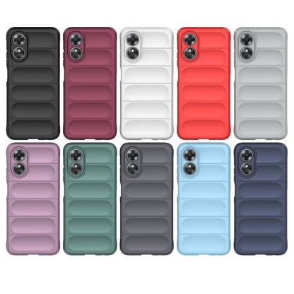 For OPPO A17 4G Global Magic Shield TPU + Flannel Phone Case(Light Blue) - OPPO Cases by buy2fix | Online Shopping UK | buy2fix