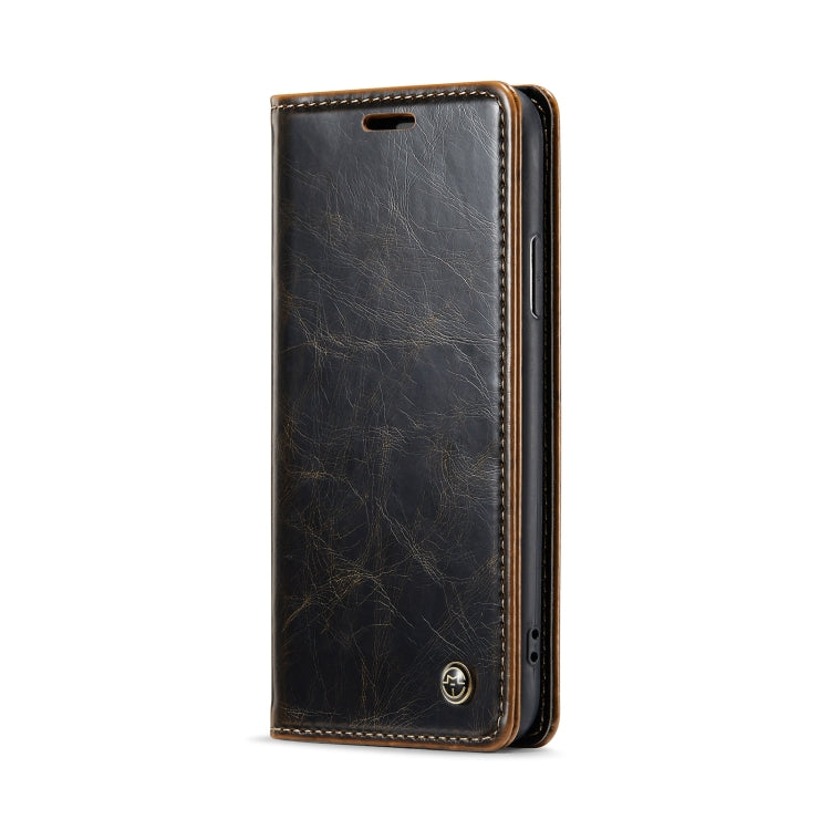 For iPhone XS CaseMe 003 Crazy Horse Texture Leather Phone Case(Coffee) - More iPhone Cases by CaseMe | Online Shopping UK | buy2fix