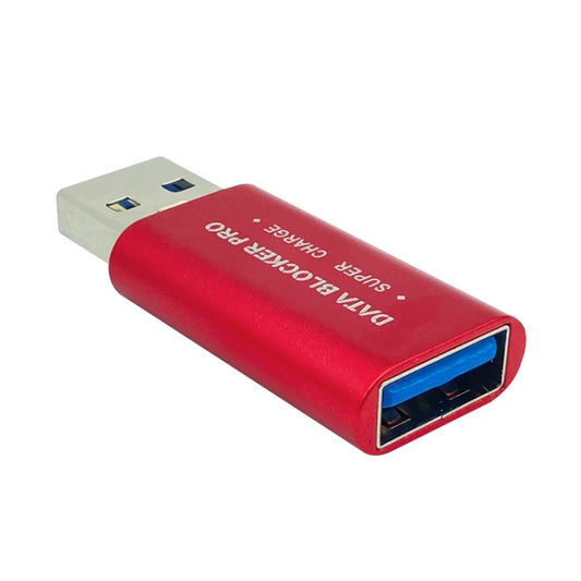 GE06 USB Data Blocker Fast Charging Connector(Red) - Converter & Adapter by buy2fix | Online Shopping UK | buy2fix