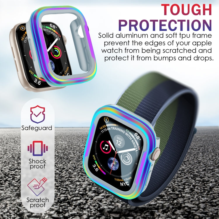 For Apple Watch Ultra 49mm Aluminum Alloy + TPU 2 in 1 Protective Case(Iridescent) - Watch Cases by buy2fix | Online Shopping UK | buy2fix