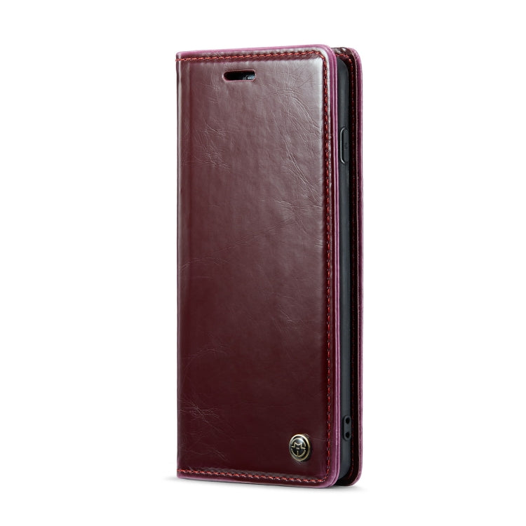 For Samsung Galaxy S10+ CaseMe 003 Crazy Horse Texture Leather Phone Case(Wine Red) - Galaxy Phone Cases by CaseMe | Online Shopping UK | buy2fix