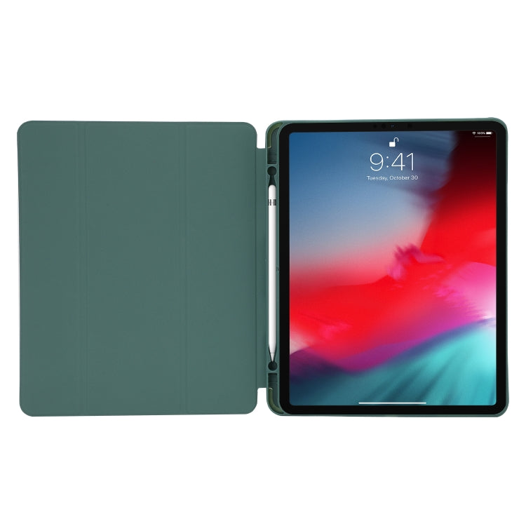 Skin Feel Pen Holder Tri-fold Tablet Leather Case For iPad Air 13 2024 / iPad Pro 12.9 2022 / 2021 / 2020 / 2018(Lavender) - iPad Pro 12.9 (2022/2021) Cases by buy2fix | Online Shopping UK | buy2fix