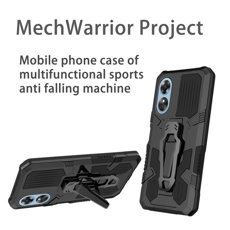 For OPPO A17 Armor Warrior Shockproof PC + TPU Phone Case(Black) - OPPO Cases by buy2fix | Online Shopping UK | buy2fix