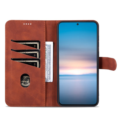 For Samsung Galaxy S23+ 5G AZNS Skin Feel Calf Texture Flip Leather Phone Case(Brown) - Galaxy S23+ 5G Cases by AZNS | Online Shopping UK | buy2fix