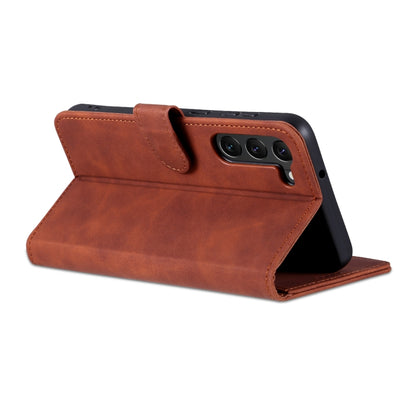 For Samsung Galaxy S23+ 5G AZNS Skin Feel Calf Texture Flip Leather Phone Case(Brown) - Galaxy S23+ 5G Cases by AZNS | Online Shopping UK | buy2fix