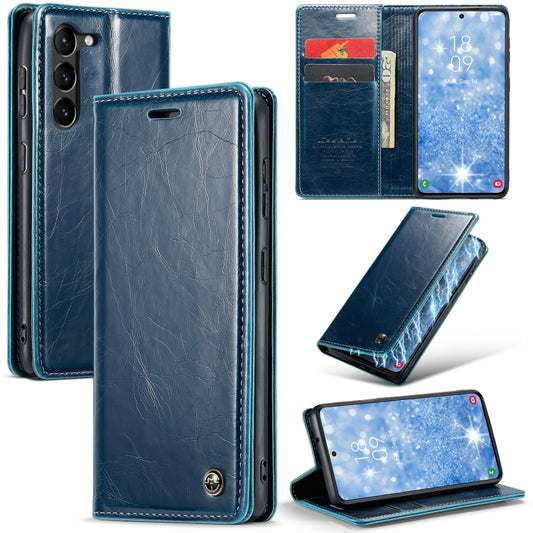 For Samsung Galaxy S23 5G CaseMe 003 Crazy Horse Texture Leather Phone Case(Blue) - Galaxy S23 5G Cases by CaseMe | Online Shopping UK | buy2fix