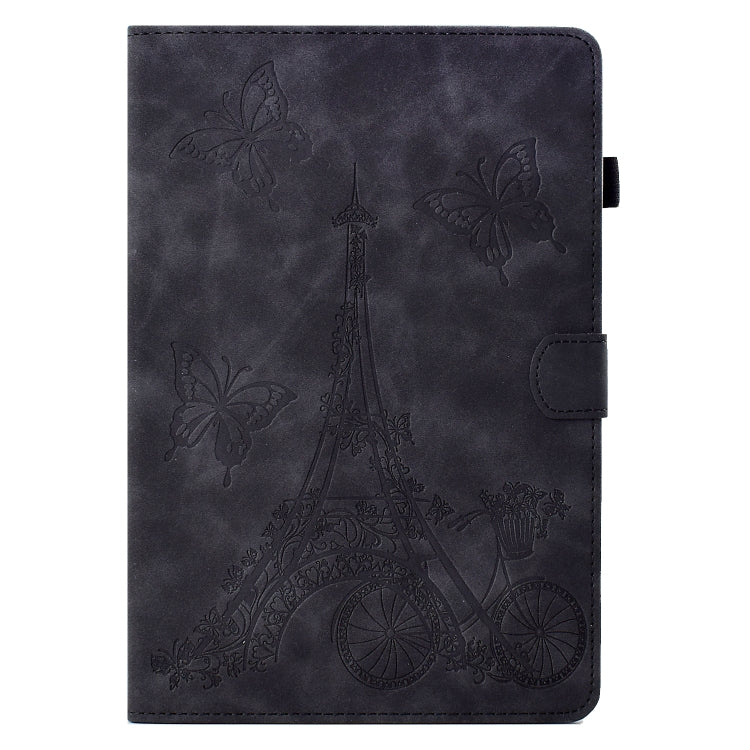 For Samsung Galaxy Tab A8 10.5 2021 X205 Tower Embossed Leather Smart Tablet Case(Black) - Other Galaxy Tab PC by buy2fix | Online Shopping UK | buy2fix