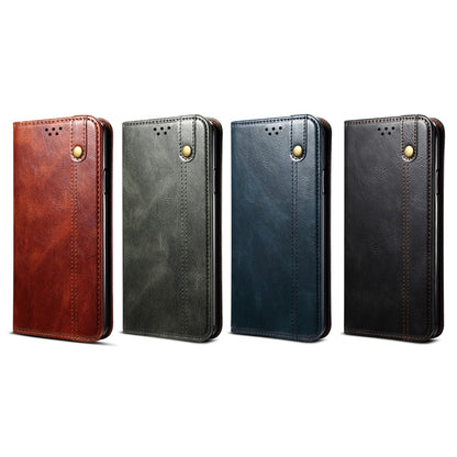 For OnePlus 11 Oil Wax Crazy Horse Texture Leather Phone Case(Brown) - OnePlus Cases by buy2fix | Online Shopping UK | buy2fix